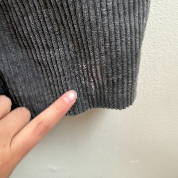 Gudrun Sjoden Gray Corduroy Coat Jacket Button Up Lagenlook Boho Size M - Picture 5 of 16